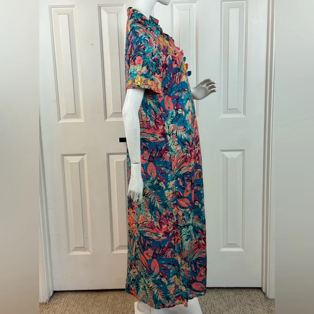 Soft Surroundings Vibrant Floral Coverup - Image 3
