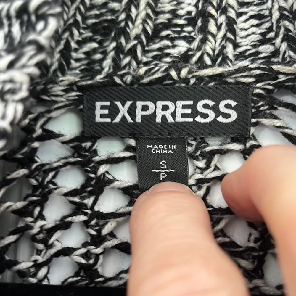 Gray Chunky Knit Open-Front Cardigan - Image 5