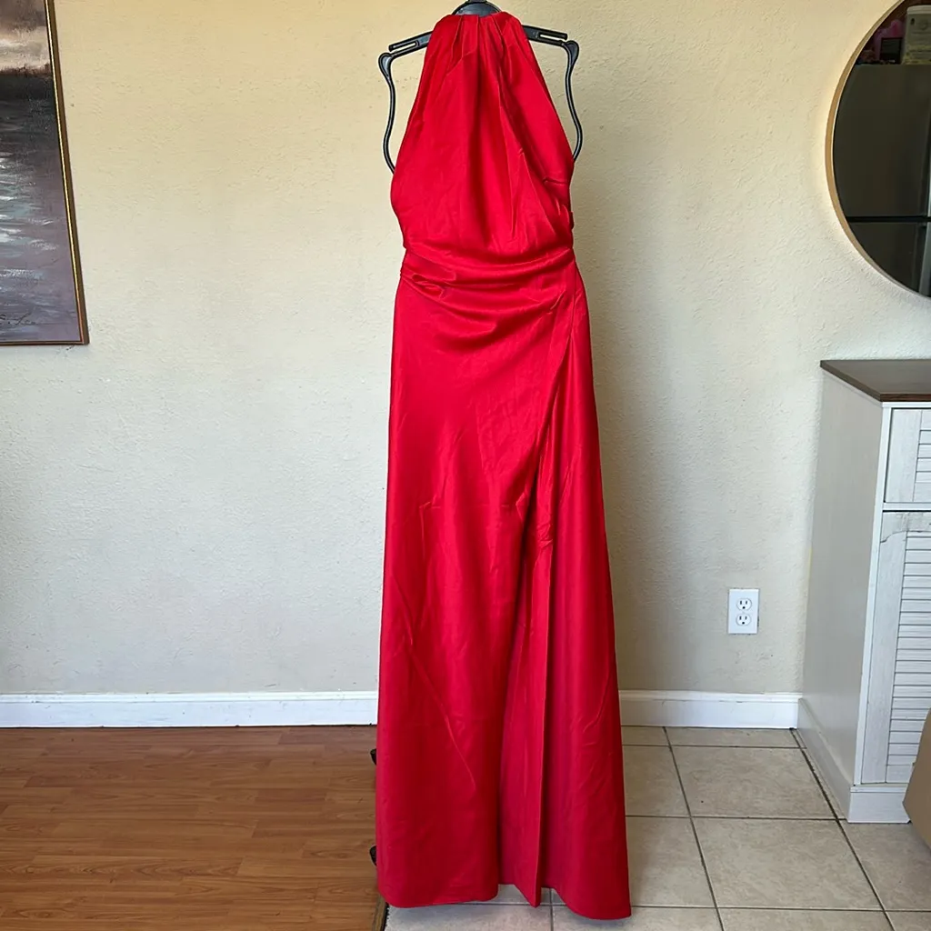 House of CB Zanab‎ dress maxi red NWOT size XS - Image 3