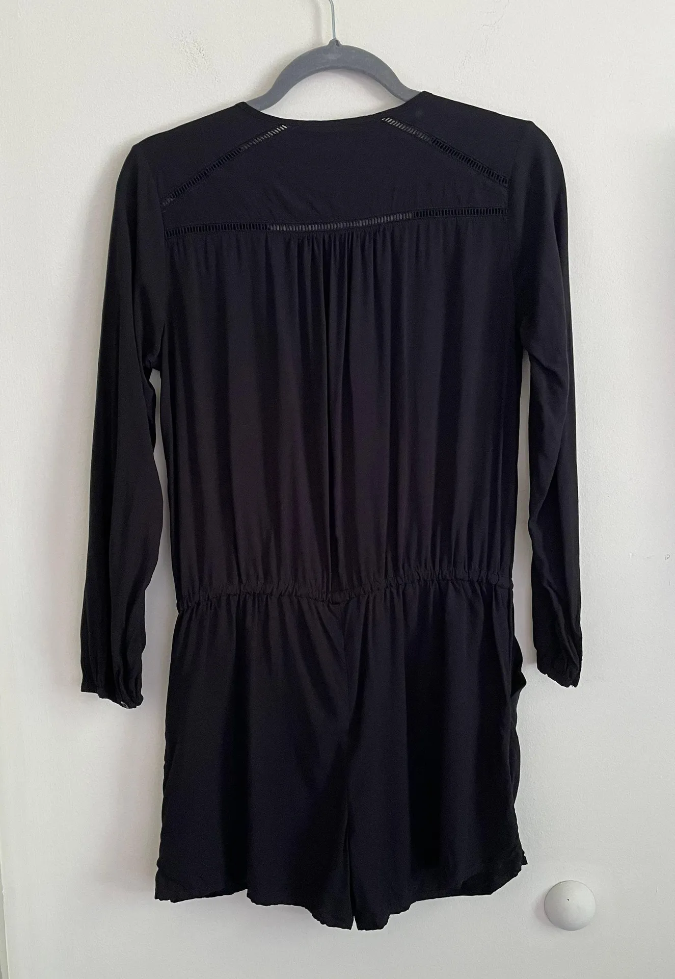 Black Long Sleeve Romper - Image 3