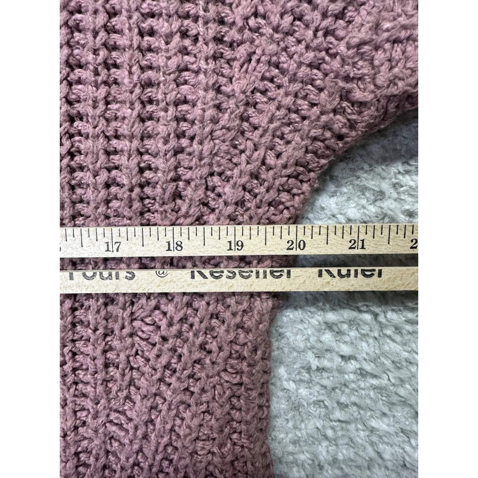 Lucky Brand Sweater Women's Small Pink ‎ Mauve Cable Knit Warm Boho Cozy - Image 4