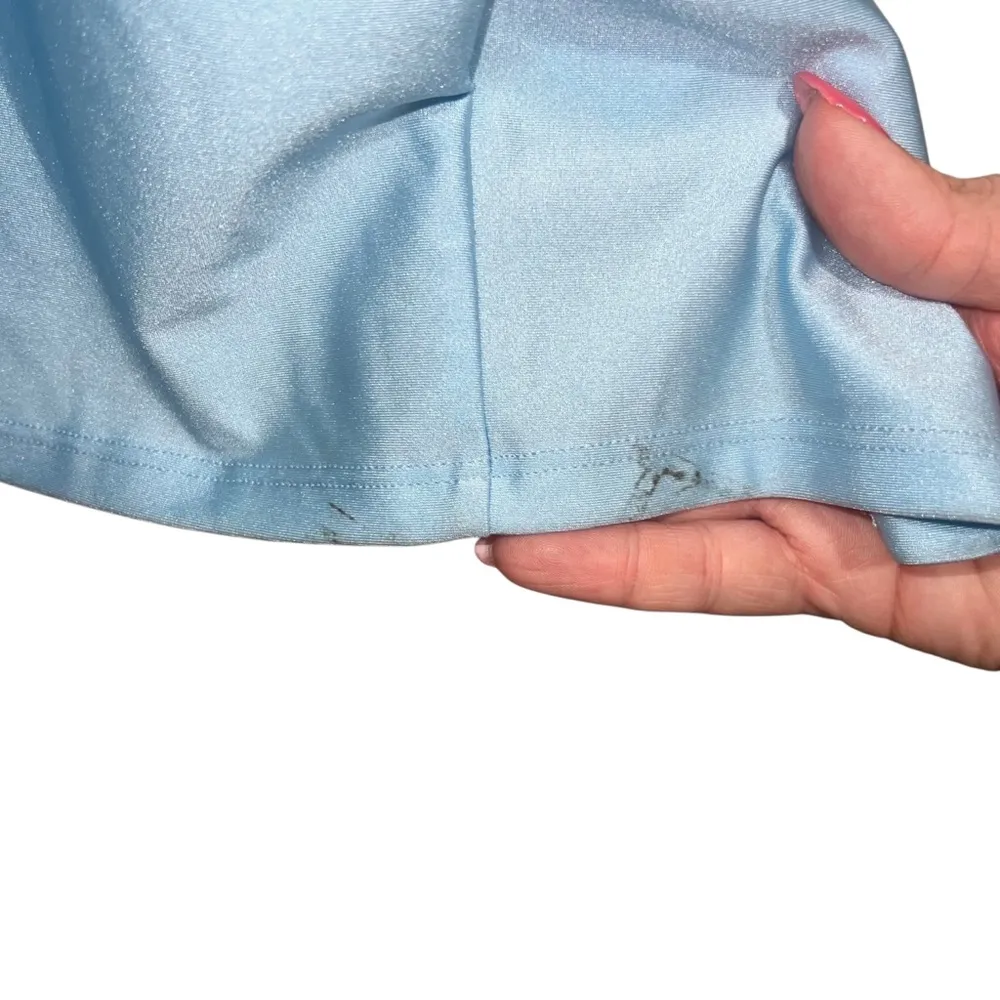 Michael Costello X Revolve Jake Strapless Plunging Maxi Gown Baby Blue - Image 9