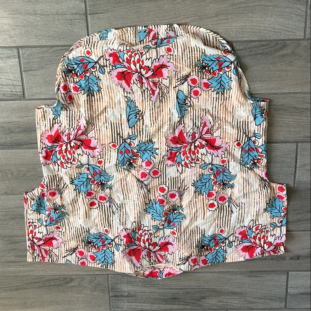 Cupshe Floral Button Down Shirt - Pink, Blue, Cream - Image 5