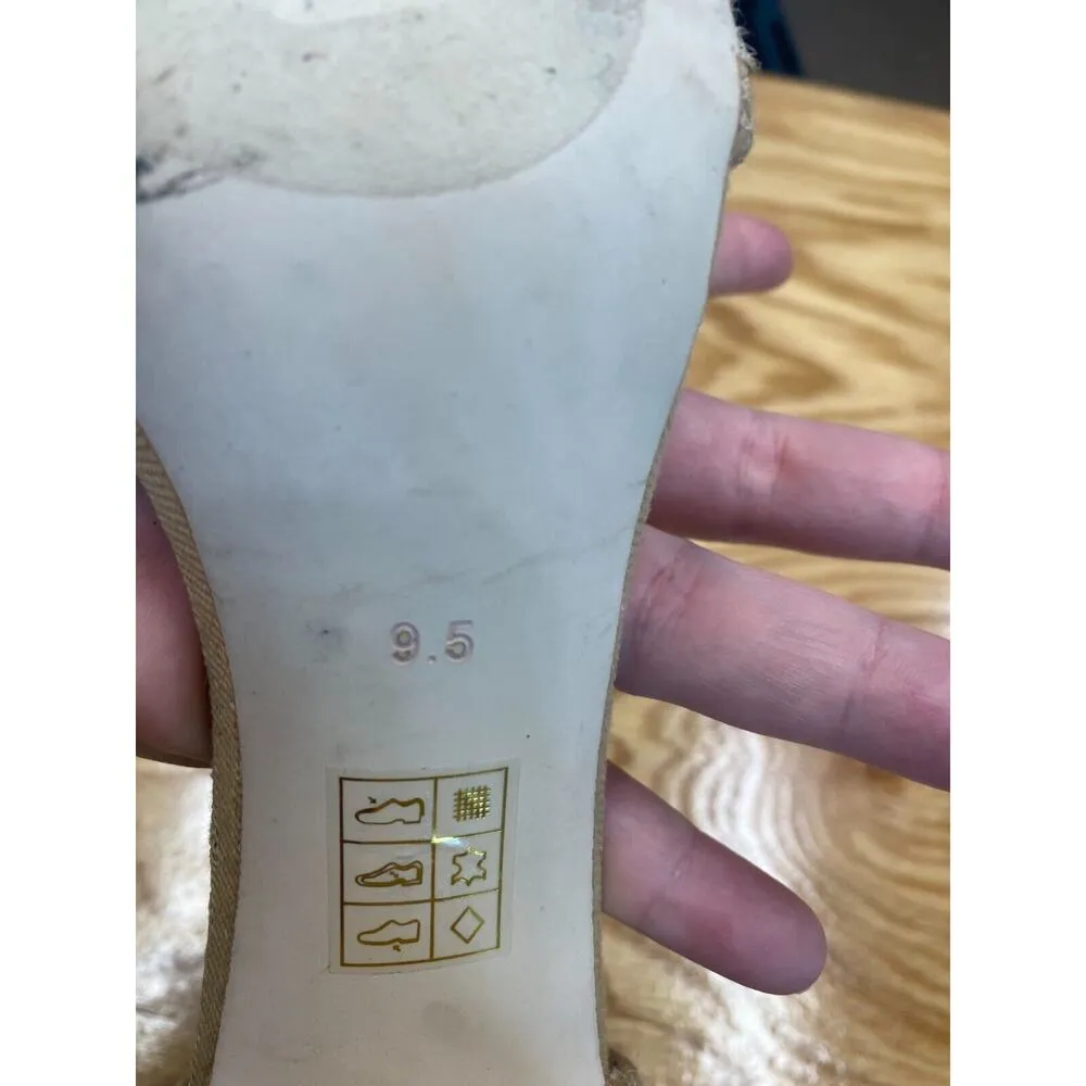 Jeffrey Campbell Women's Tan Wrapped Heel Ankle Buckle Rowboat Sandal 9.5 S17 - Image 5