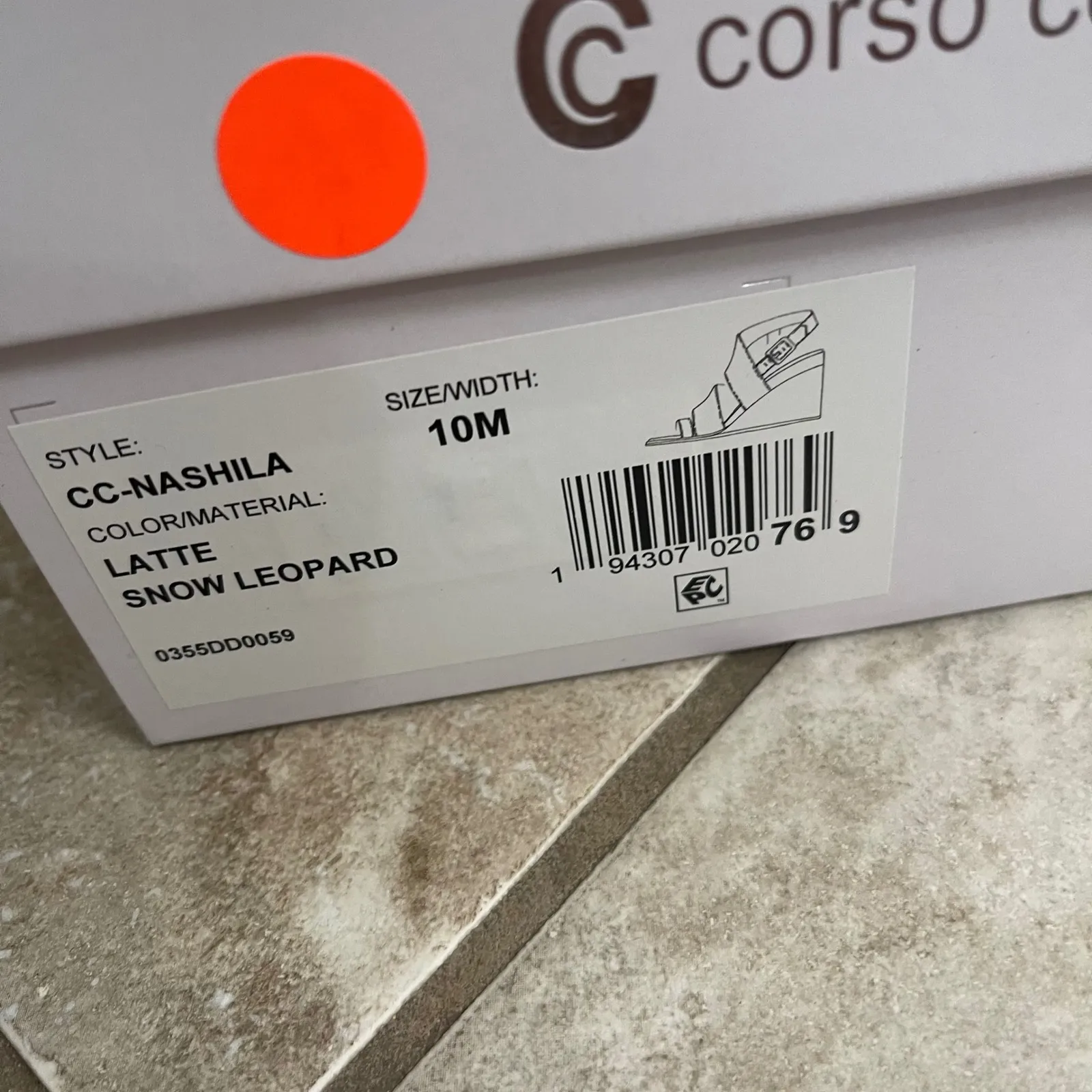 Corso Como Snow Leopard latte Leather Ankle Strap Wedge Sandals NEW 10M nashila - Image 10