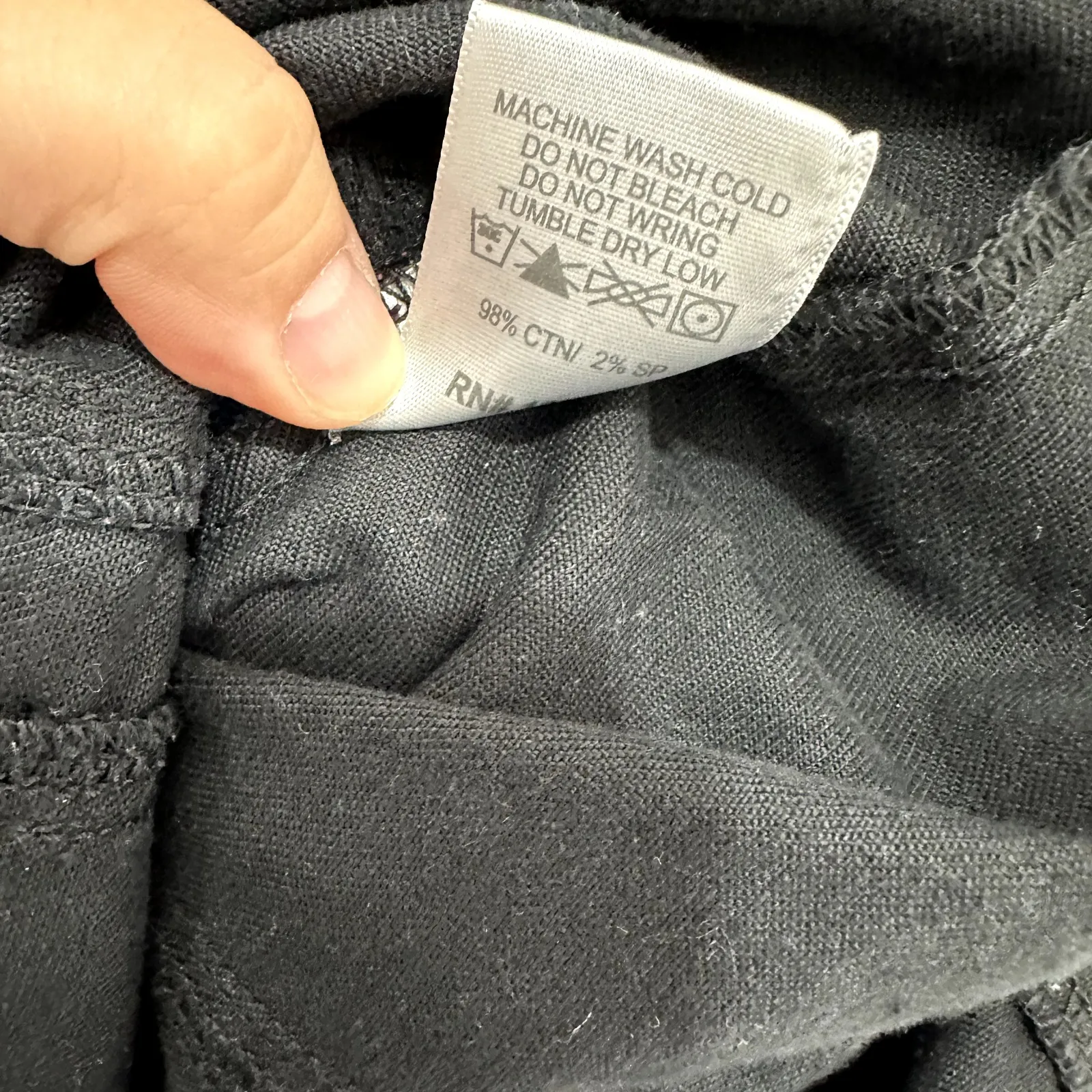 Aphrodite Black Denim Jacket Dress S Distressed Button Front Longline Grunge Y2K - Image 5