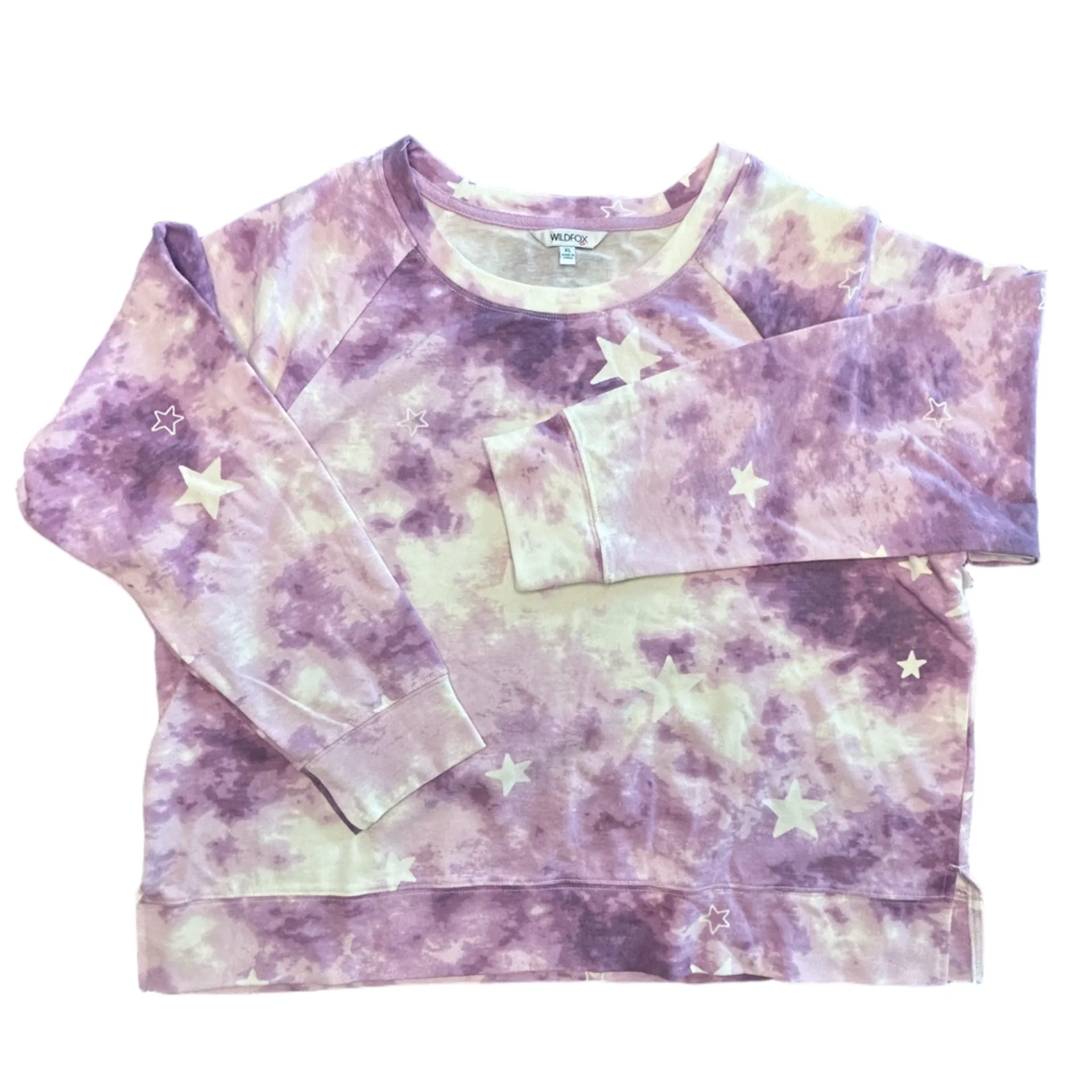 Wildfox tie dye stars lounge top oversized comfy cozy celestial youthful NWT XL - Image 3