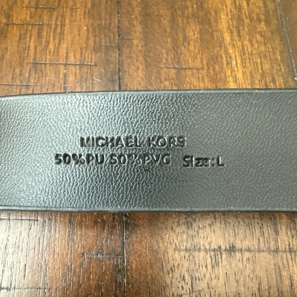 Michael Kors Womens Black Roller Buckle Thin Jet Set Dress Belt Size L -‎ MINT - Image 6