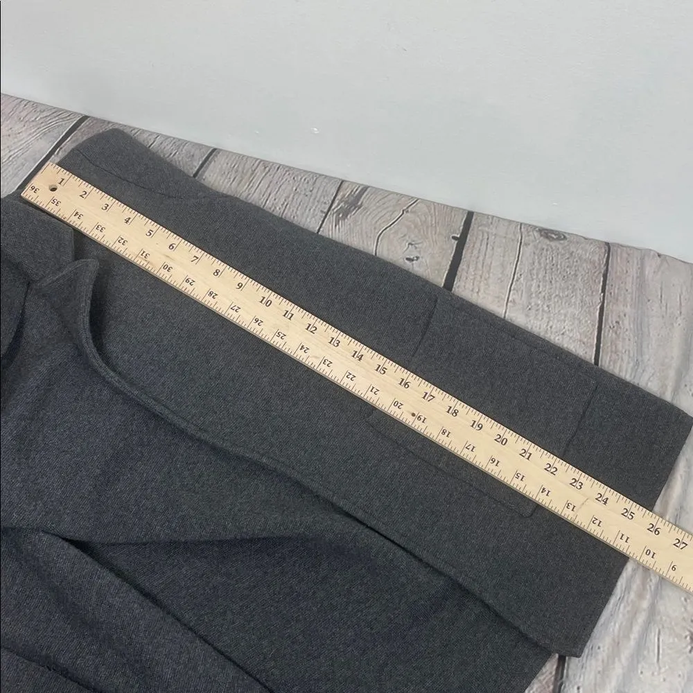 J.Crew Merino Wool Blend Open Front Cardigan Jacket Charcoal Gray Small - Image 15