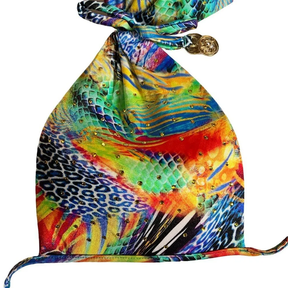 Luli Fama Padded Bikini Top with Rhinestones - Image 2