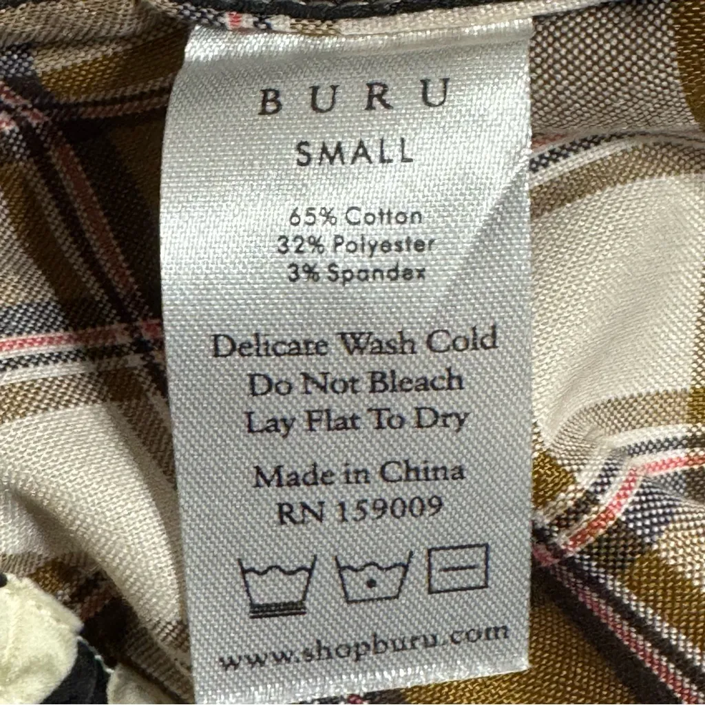 Buru Women’s Everyday Pants in Brown Plaid - Image 6