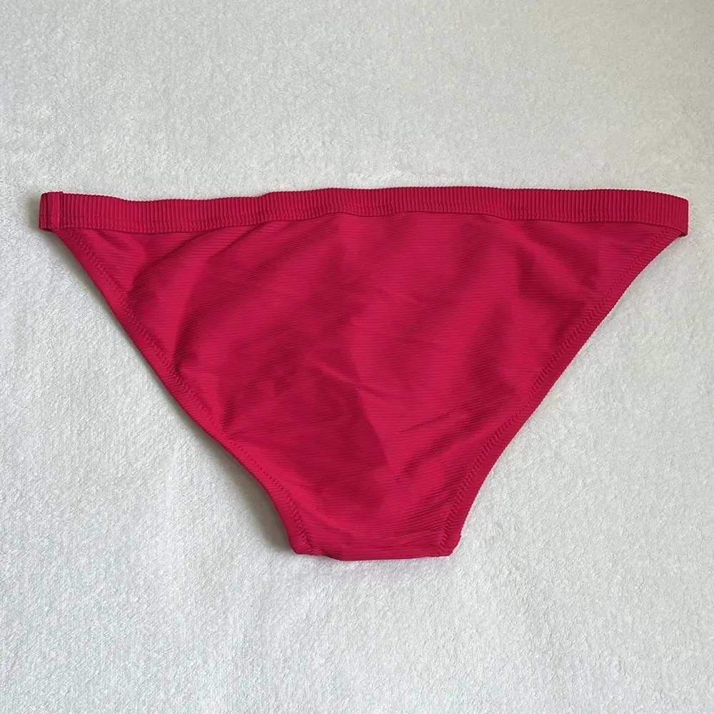 J. Crew Women’s Ribbed Full Coverage Low Rise Bikini Bottom Size Small - Image 2