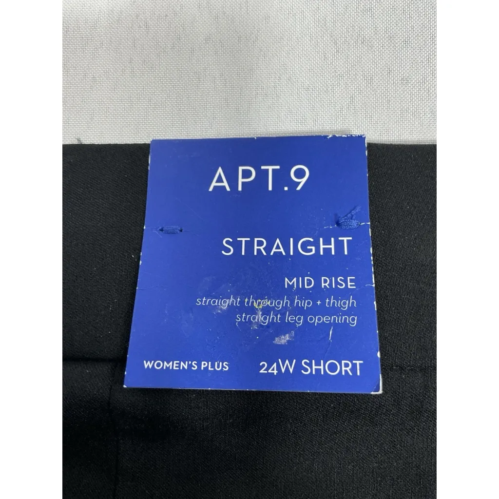 Womans Apt 9 Brynn Pullon Casual Pants 24 W Black Straight Midrise NWT - Image 4
