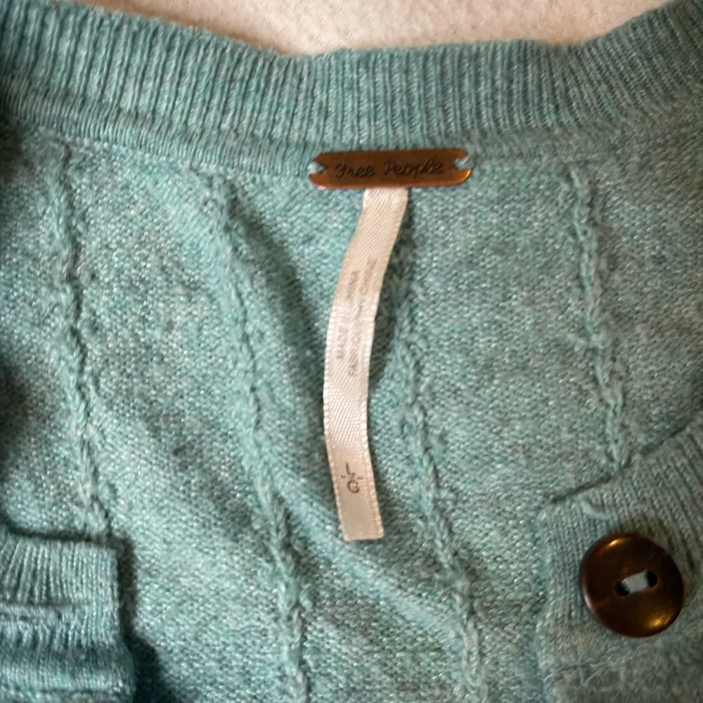 Free People Always With Me Cardigan in Teal - Image 4