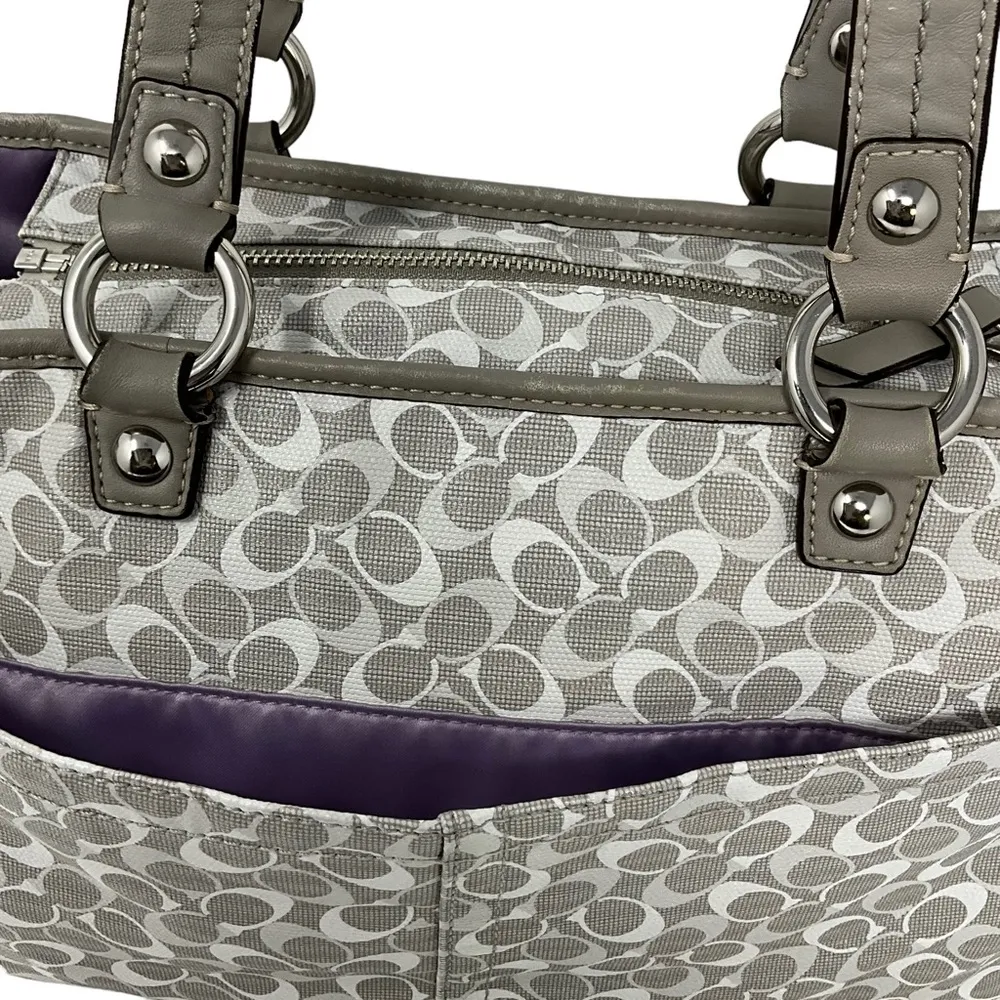 Coach Chelsea Bias Gray and White Tote Bag C1168-F17179 - Image 9