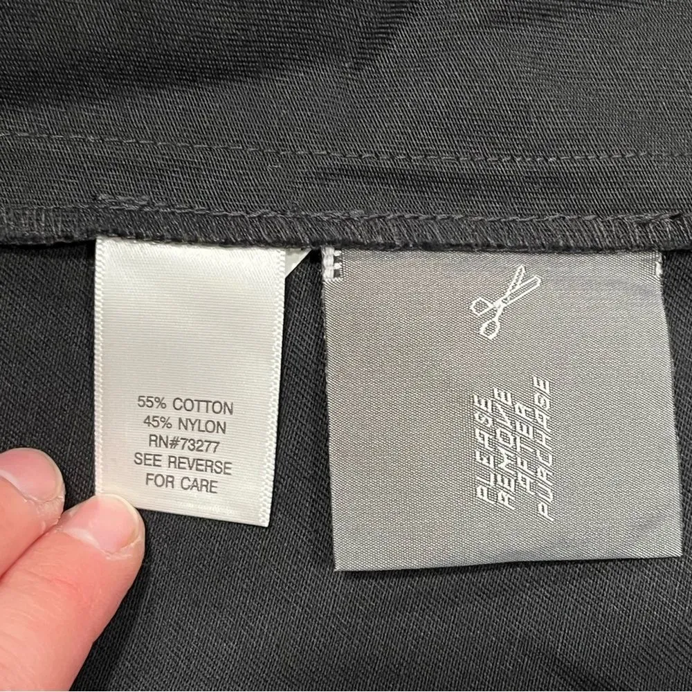 Simply Vera by Vera Wang Black Belted Double Breasted Flare Skirt Trench Coat M - Image 10