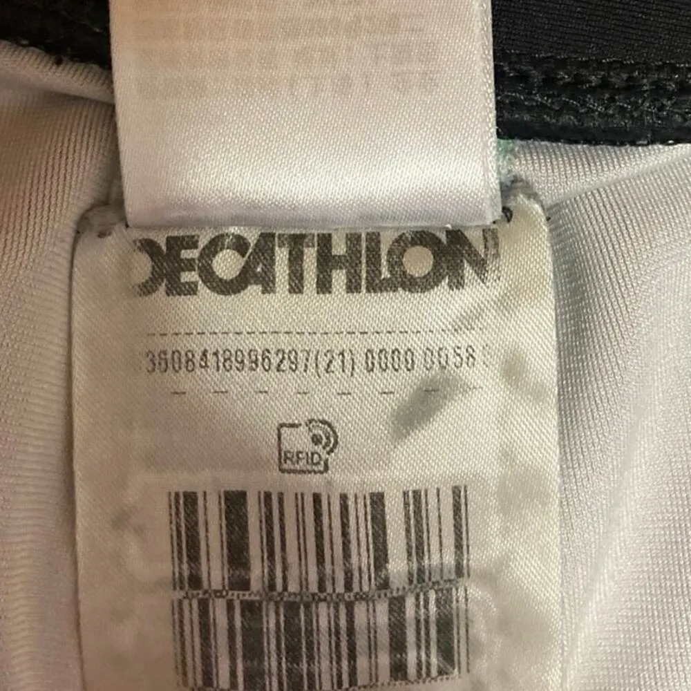 Decathlon Blue Tie Dye Print Mid Rise Fitness Yoga Activewear Ankle Leggings 28 Size L - Image 5