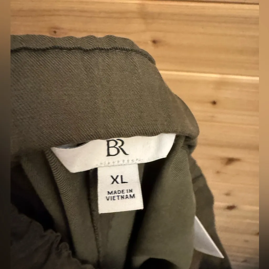 Banana Republic Size XL Olive Green High Rise Cropped All Day Slim Taper Pants - Image 10