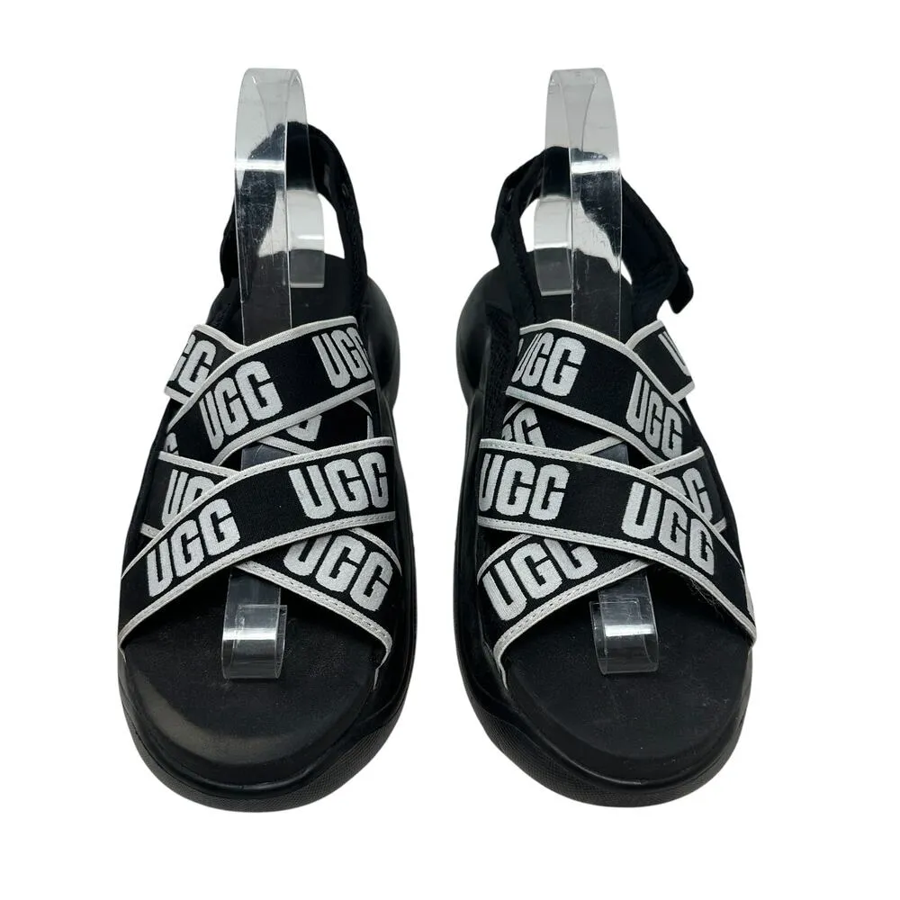 Ugg LA Cloud Sandal Black White Logo Women's‎ Size US 8.5 - Image 5