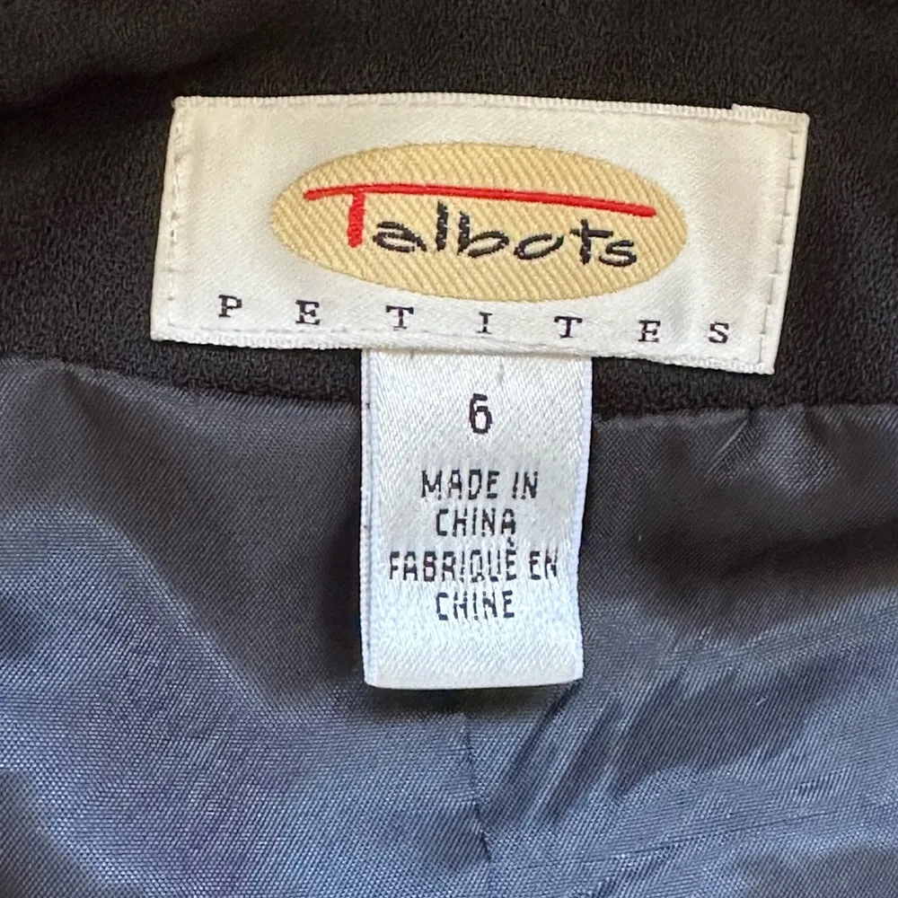 Talbots Ribbon Black Stripes Blazer Gold Trim 4 button 1st Button Is lose SZ 6P - Image 8