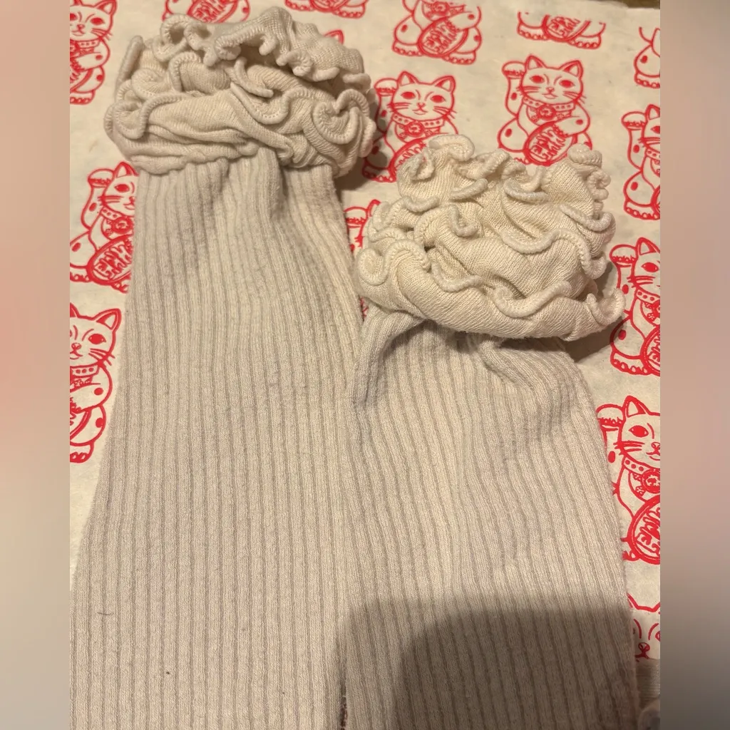 Free people ruffle above the knee sock - Image 7