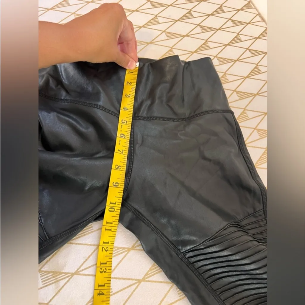 7 For All Kind High Waisted Faux Leather Moto Pants Size S - Image 5