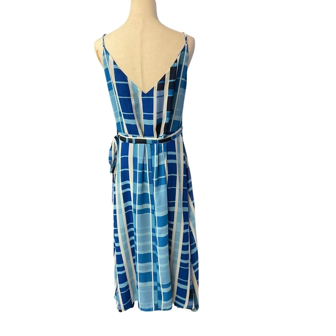 Allison Joy Sleeveless V Neck Skylar Wrap Midi Dress Size‎ XL NWT - Image 5