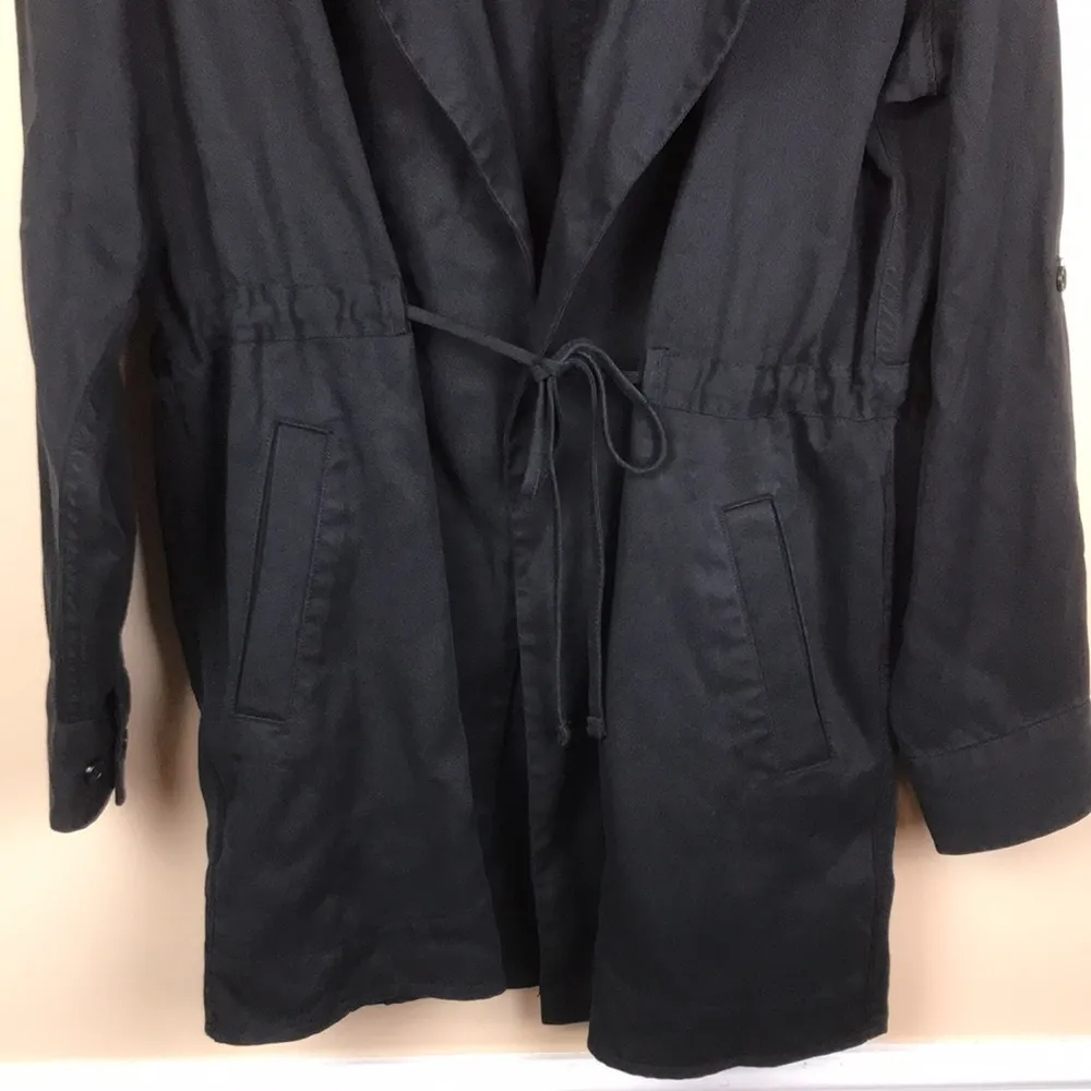 Duluth Women’s Black Drawstring Waist Tie Cardigan Utility Jacket Size XS - Image 3