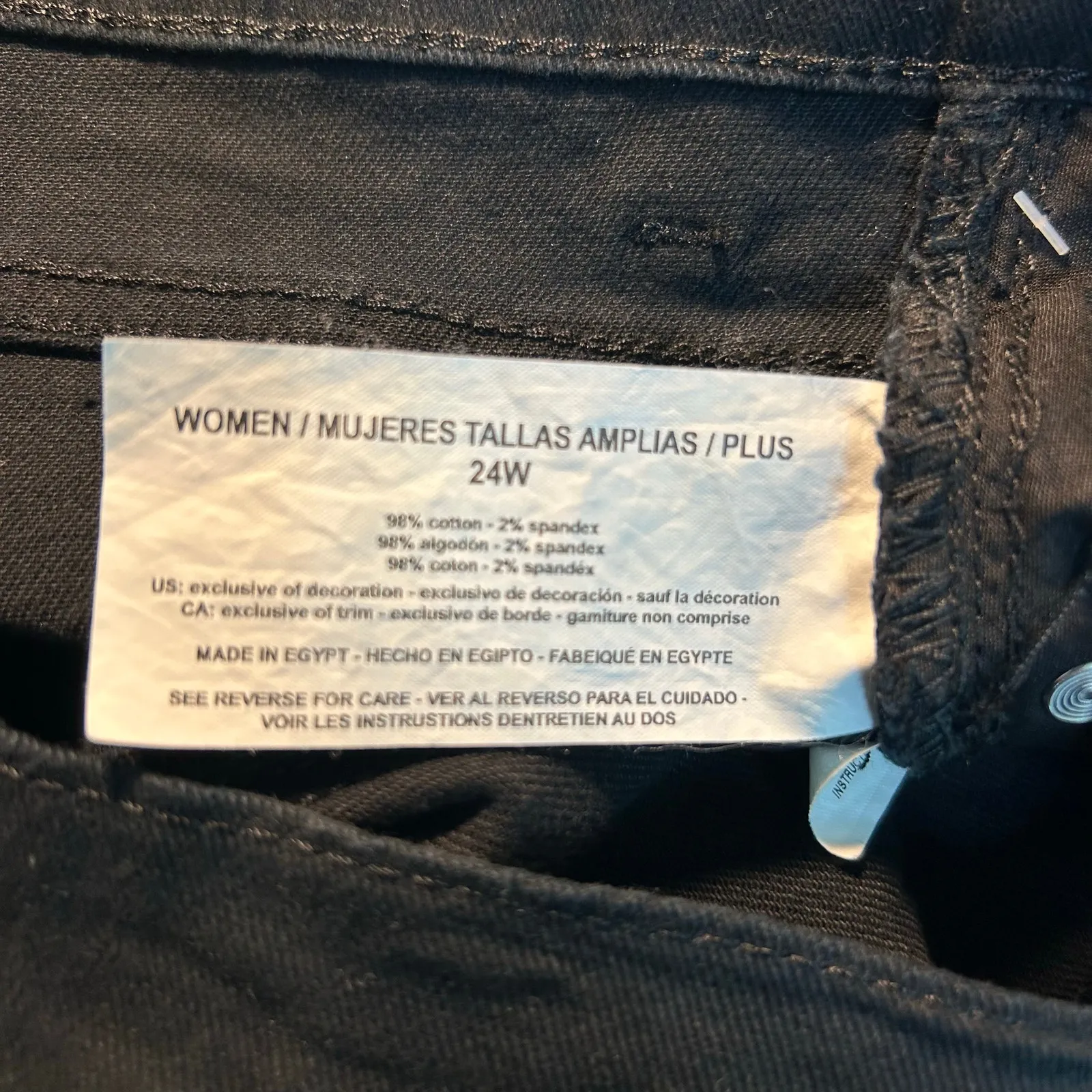 Gloria Vanderbilt Amanda Capri NWT 24W Black Flex Stretch Comfort Boho Chic - Image 6