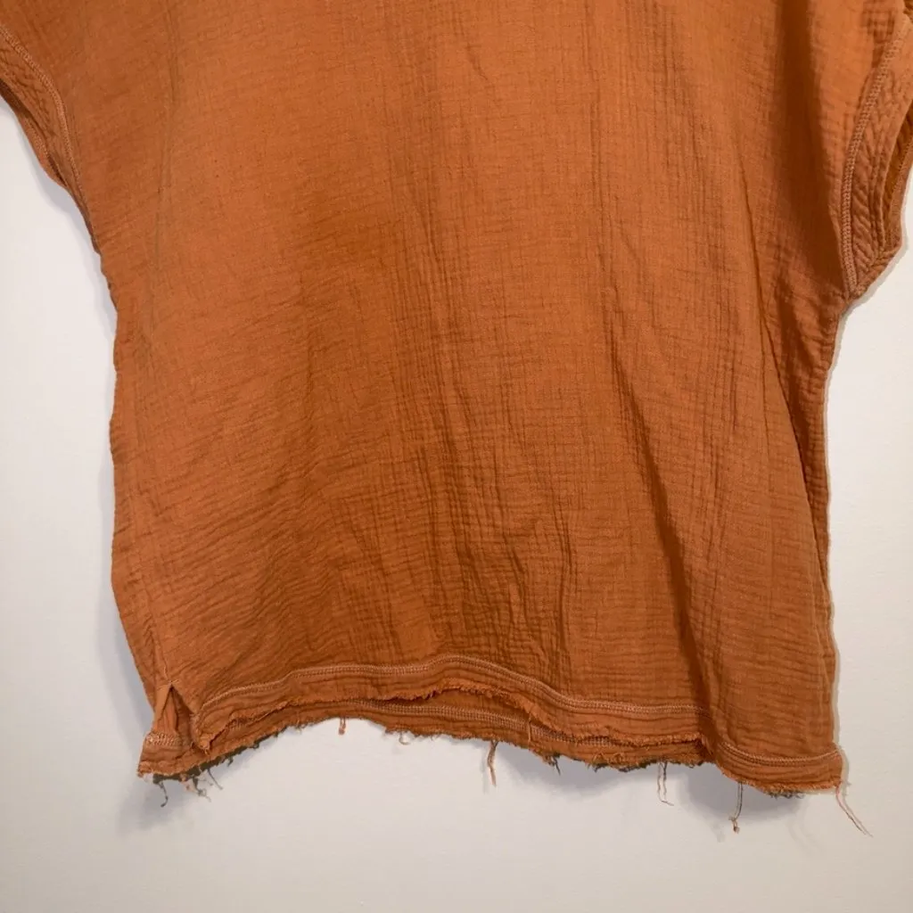 Faherty Women’s Size Large Organic Cotton Brown Short Sleeve T-Shirt - Image 5