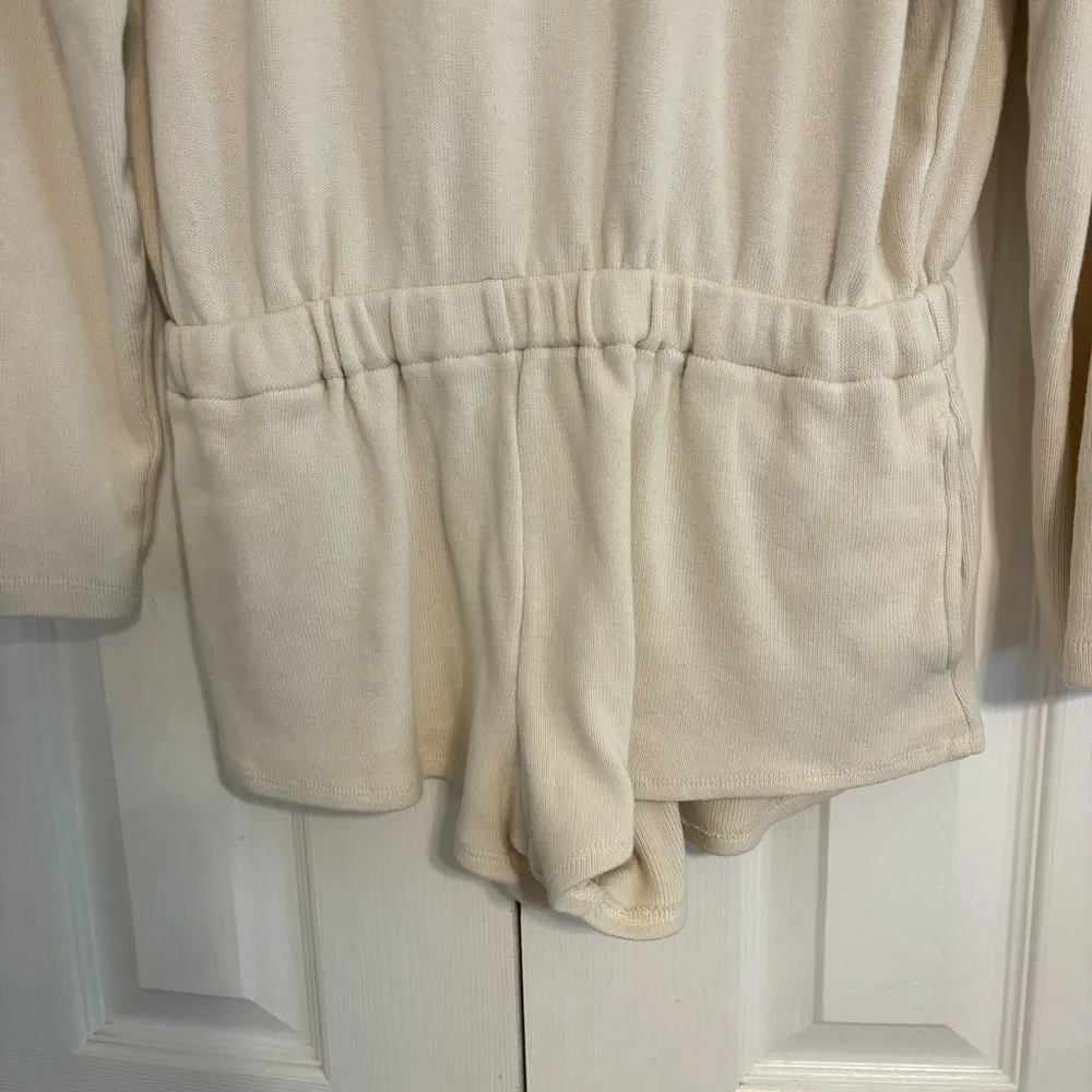 Free People Beach Captain Cream Romper - Image 4