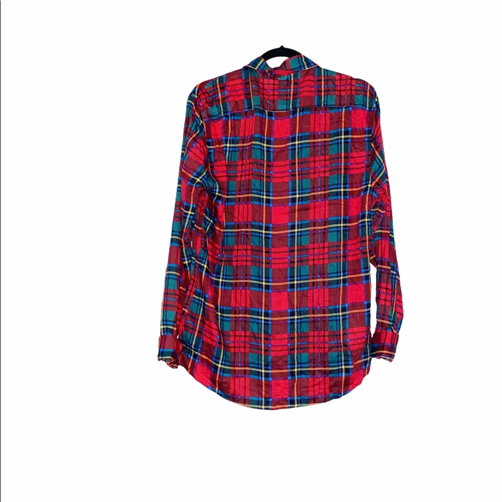 NWT Zara Relaxed Fit Plaid Button Front Shirt - Image 5