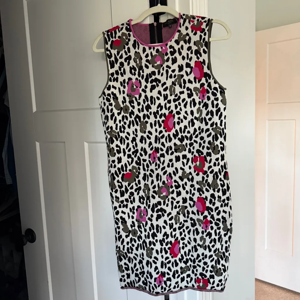Ted Baker Pheebei Leopard Floral Print Wilderness Knit Dress Sleeveless - Image 3