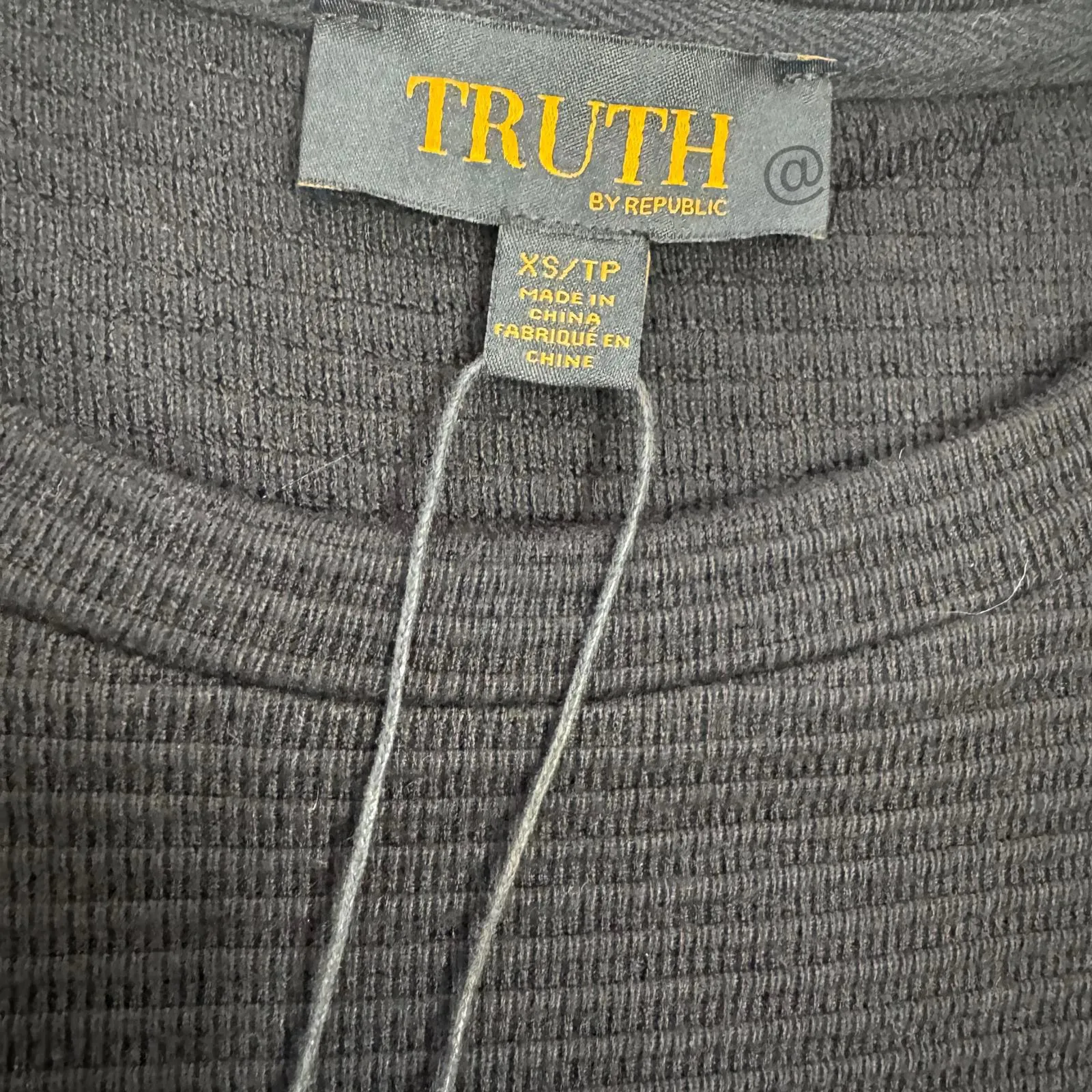 Truth by Republic Long Sleeve Ribbed Black Dress Size XS NWT - Image 7