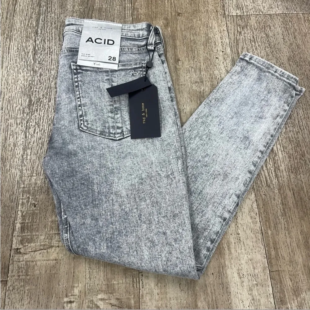 NWT Rag & Bone Cate Mid-rise Skinny Jeans In Acid - Image 4