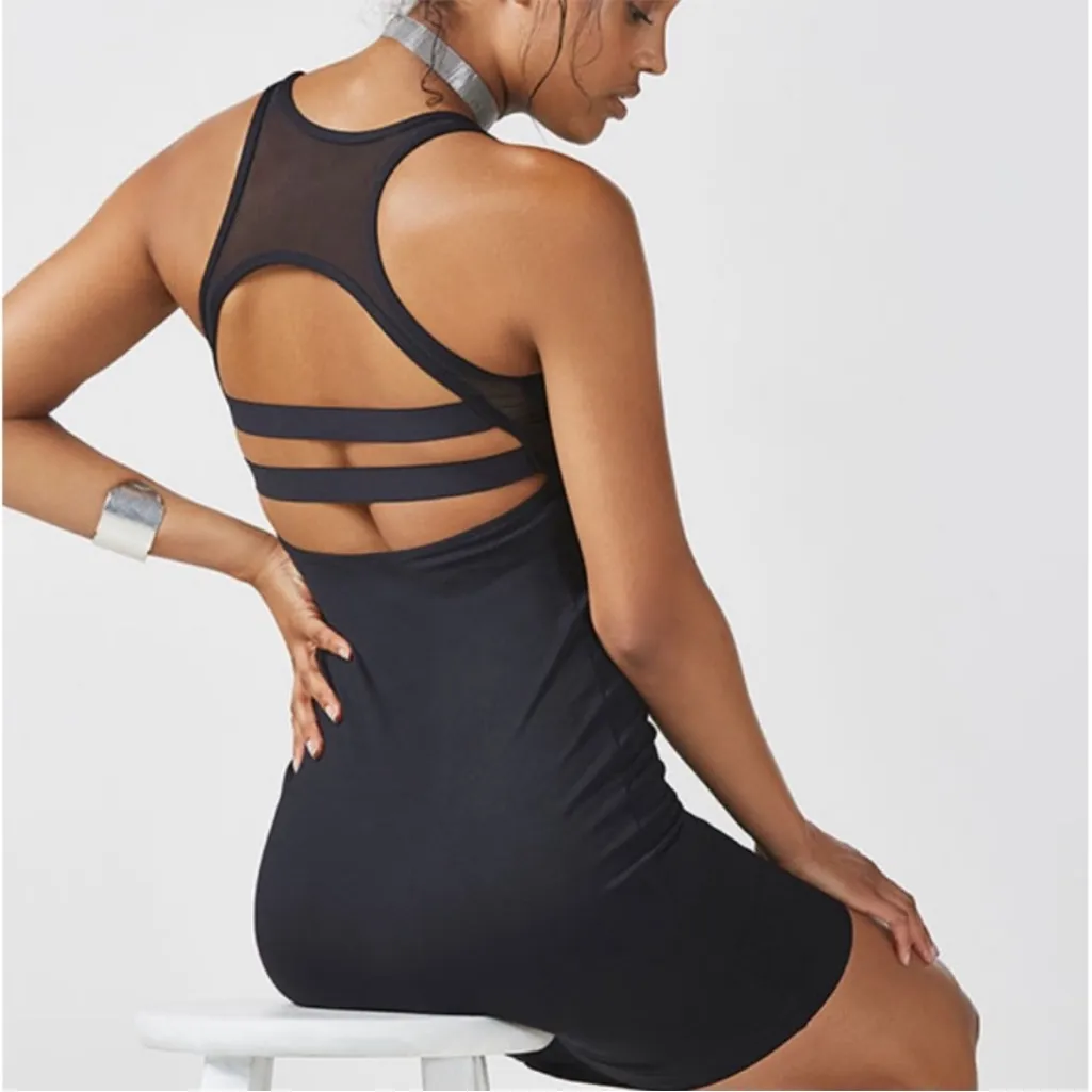 Fabletics  Tropez Black Compression Dress size S - Image 8