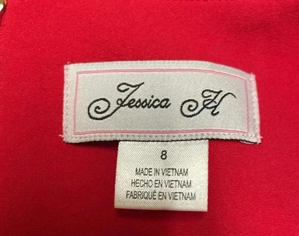 Jessica H Red Evening Dress, size 8 - Image 4