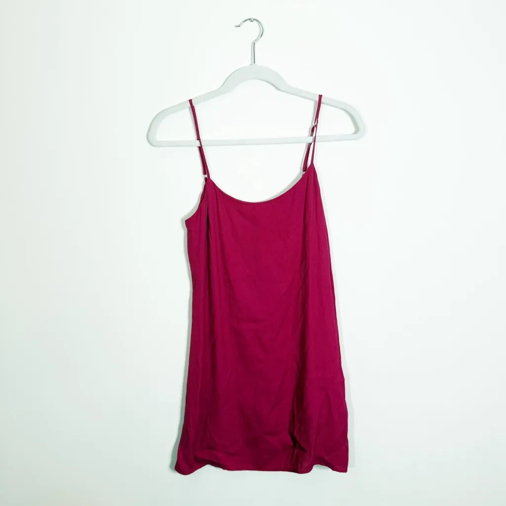 Reformation Lindsay Slip Dress Rhubarb Pink Red Size 2 - Image 5