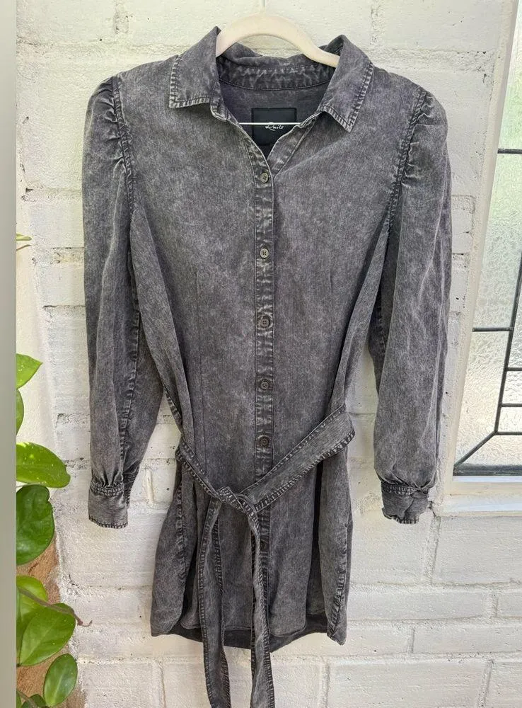 Rails Adele Dress - Black Acid Wash $218 size S - Image 4