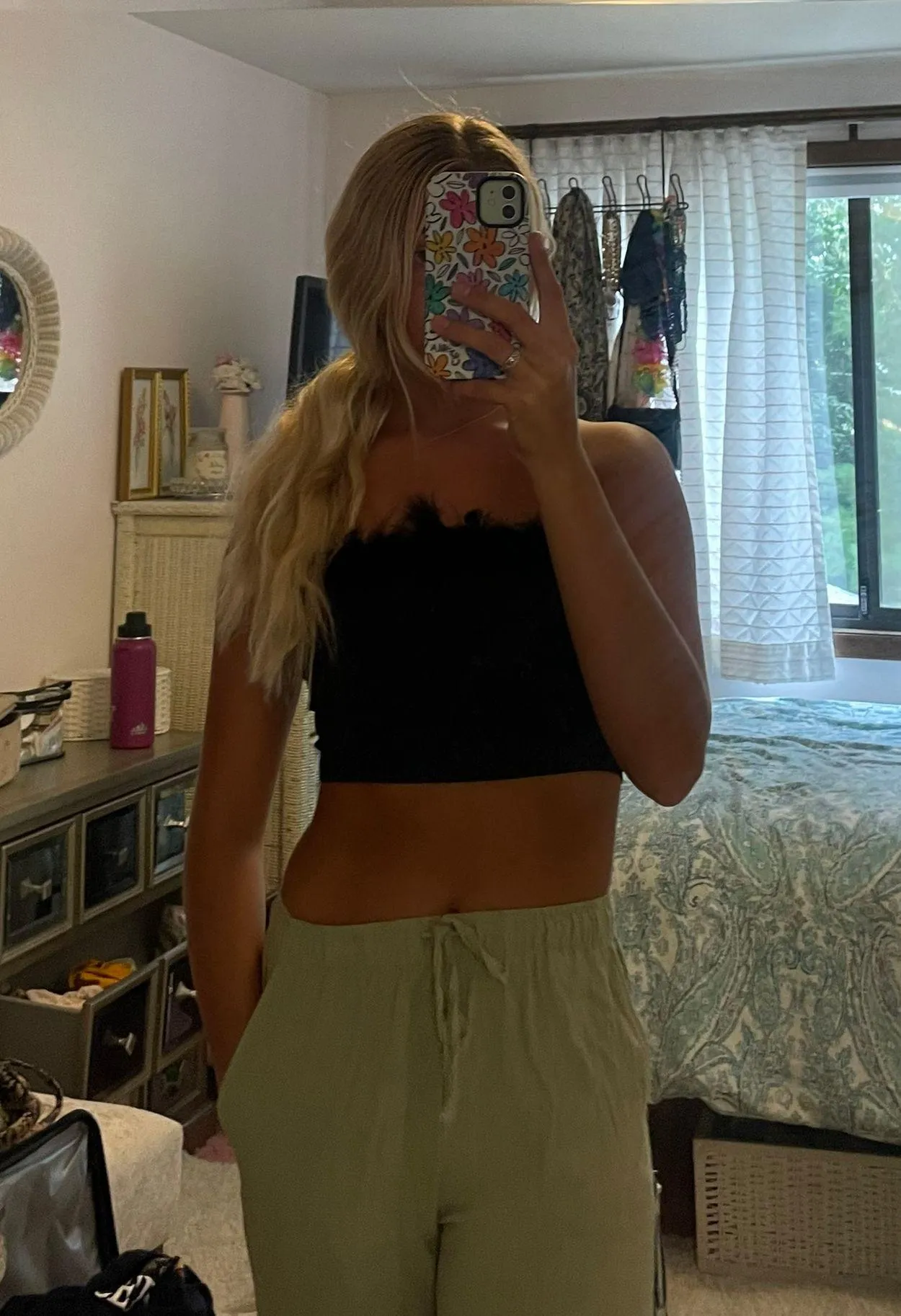 Black Feathered Top Size XS - Image 3