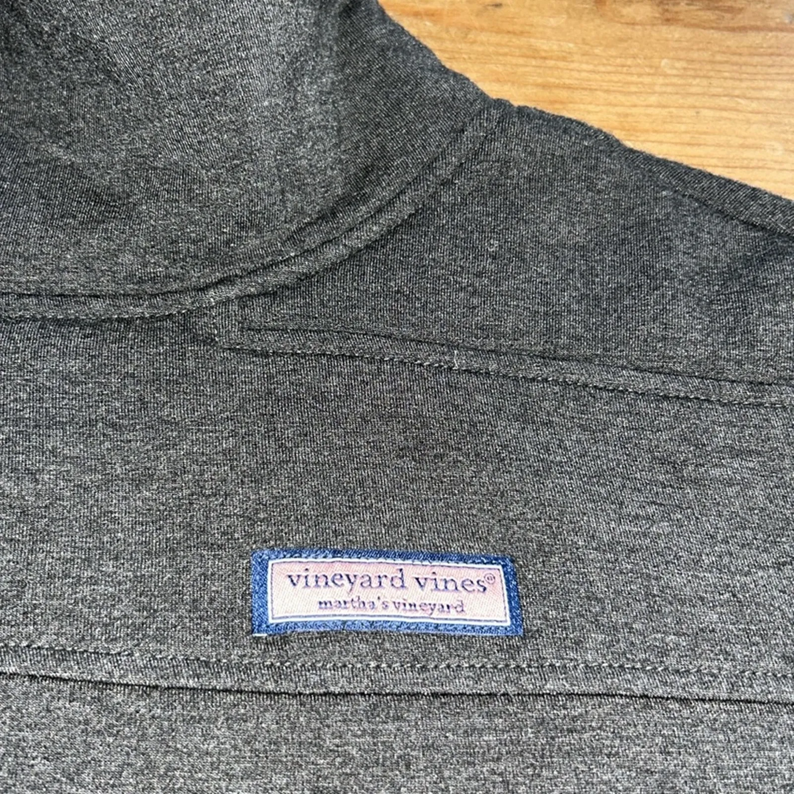 Womens Vineyard Vines dreamcloth funnel shep shirt Charcoal Heather Size Small - Image 5