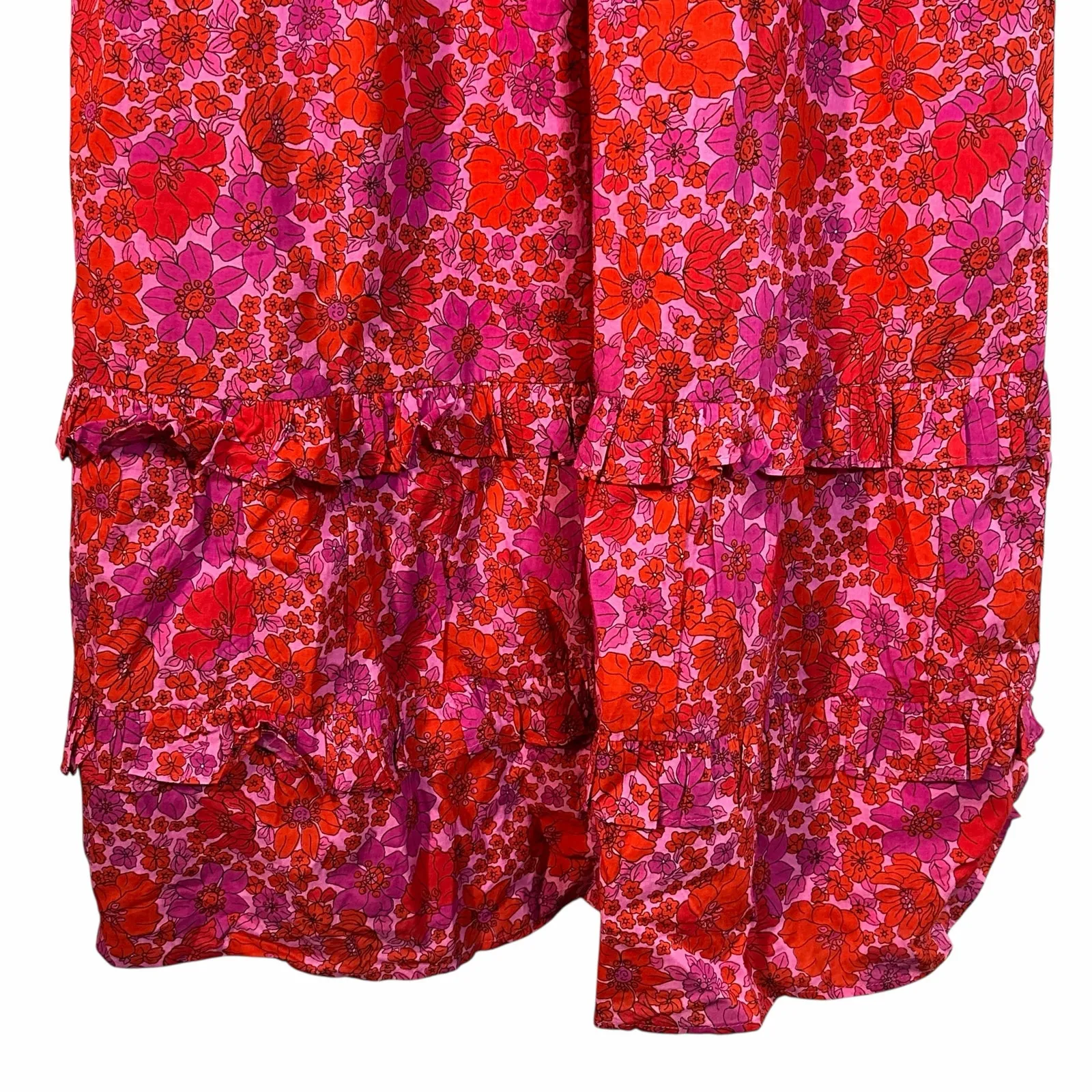 Pink City Prints Tuckernuck Poppy Isabel Classic Smocked Block Print Midi Dress - Image 5
