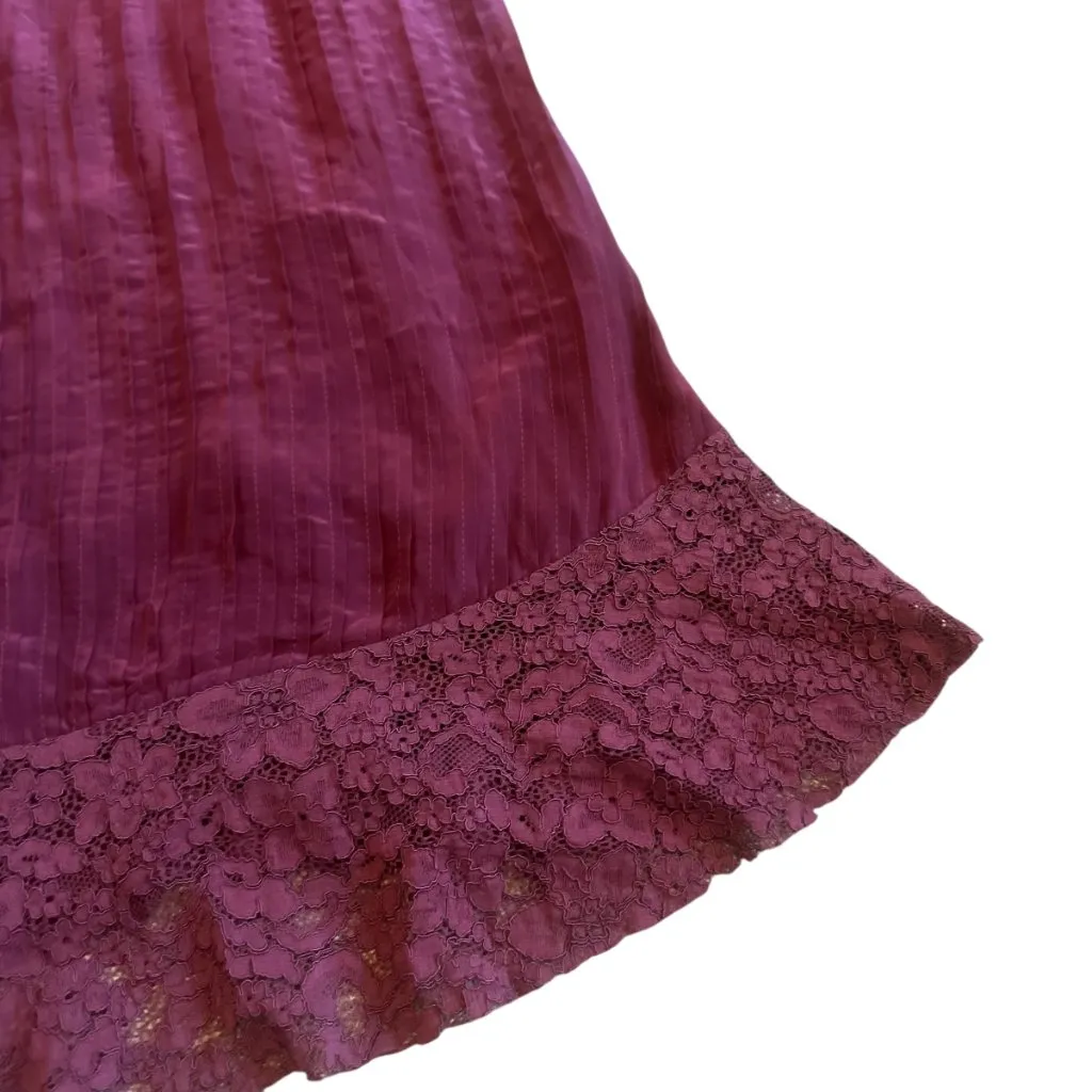 Farm Rio Lace Empire Waist Dress Spaghetti Strap Pleated Size Medium Womens NWOT - Image 7