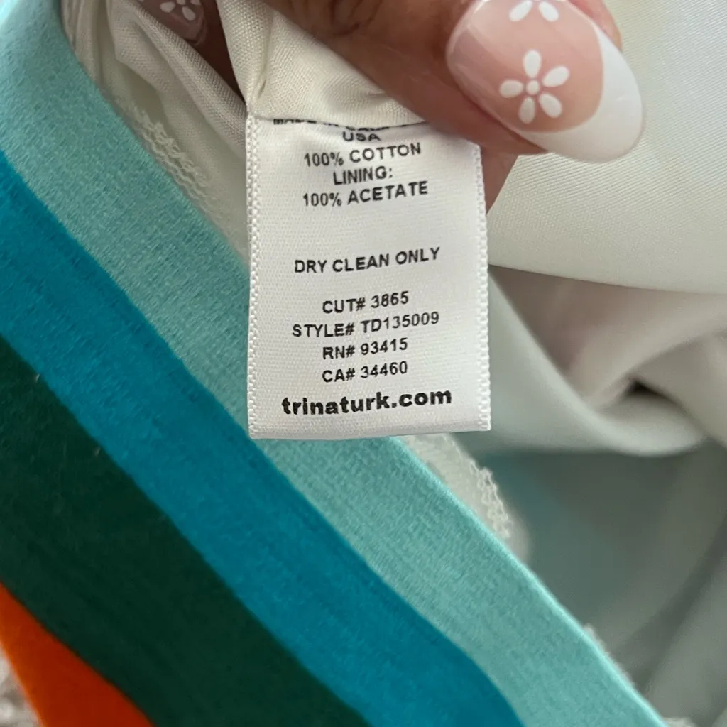 Trina Turk Striped Sheath Side Button Mini Dress - Image 8