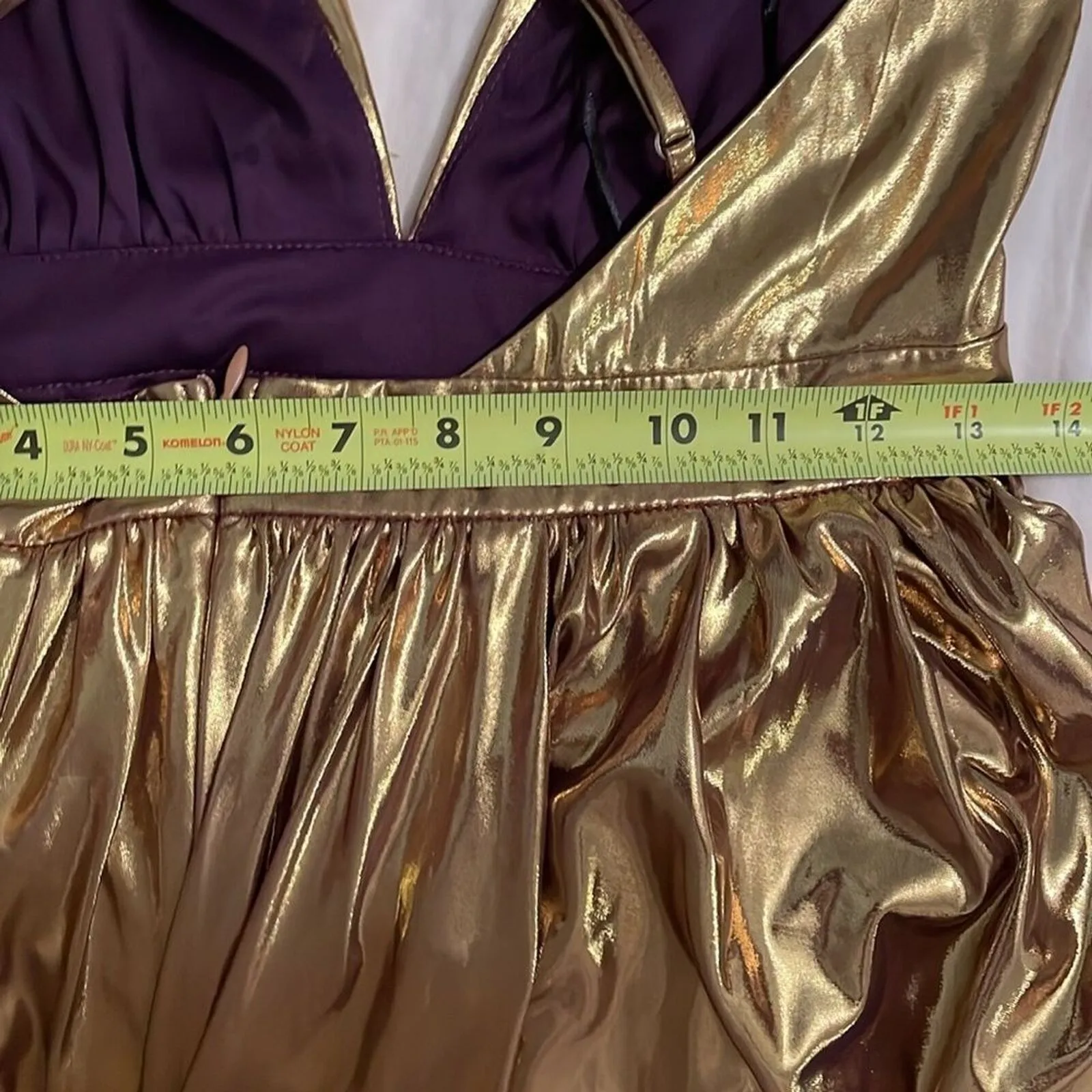 Fate Metallic Gold Cocktail Party Dress Womens Size Small NEW Glam - Image 6