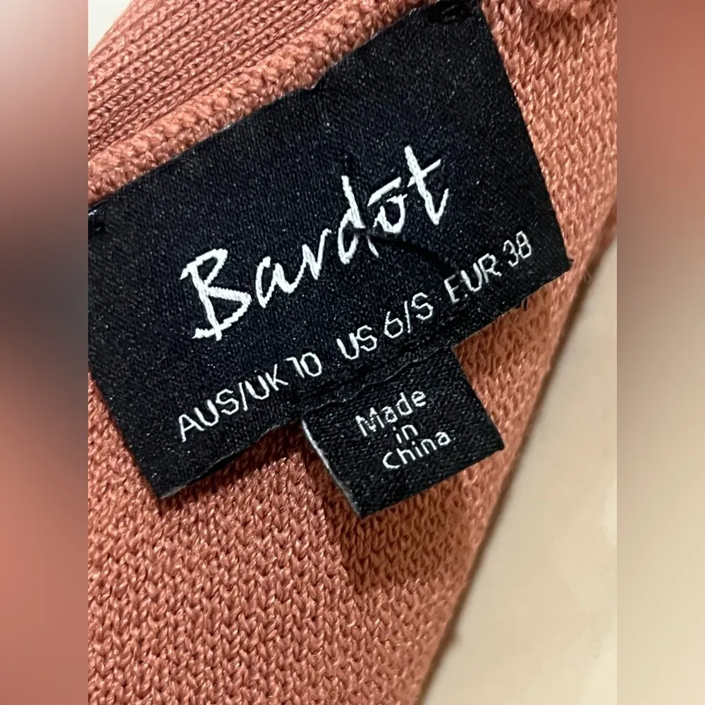 BARDOT Katy Mixed Stitch Sweater Dress In Chestnut US 6 - Image 3