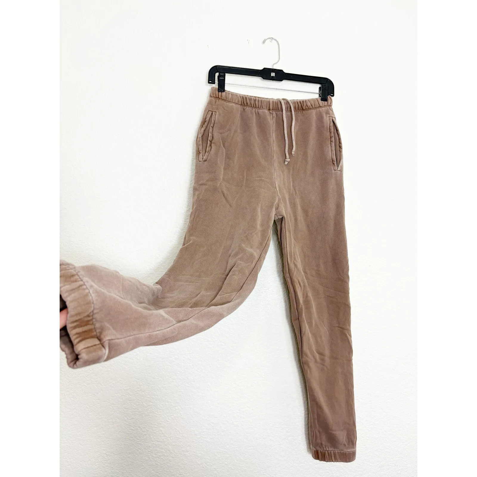 Joah Brown Cotton Hi Rise Empire Jogger Sweatpants Size Small Brown - Image 11