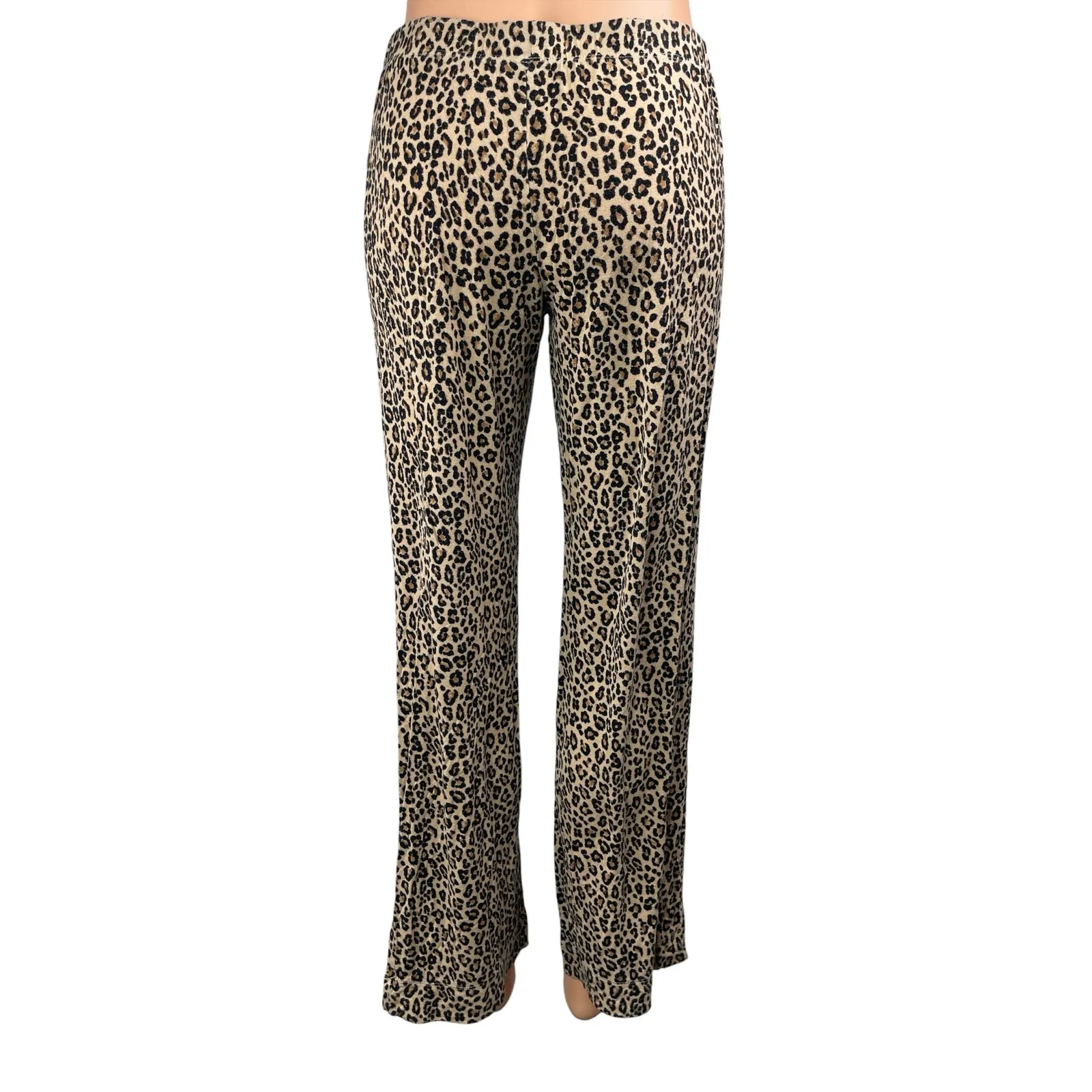 Nordstrom Rack Womens Brown leopard Animal Print Wide Leg Sleepwear Pajamas Sz S - Image 2