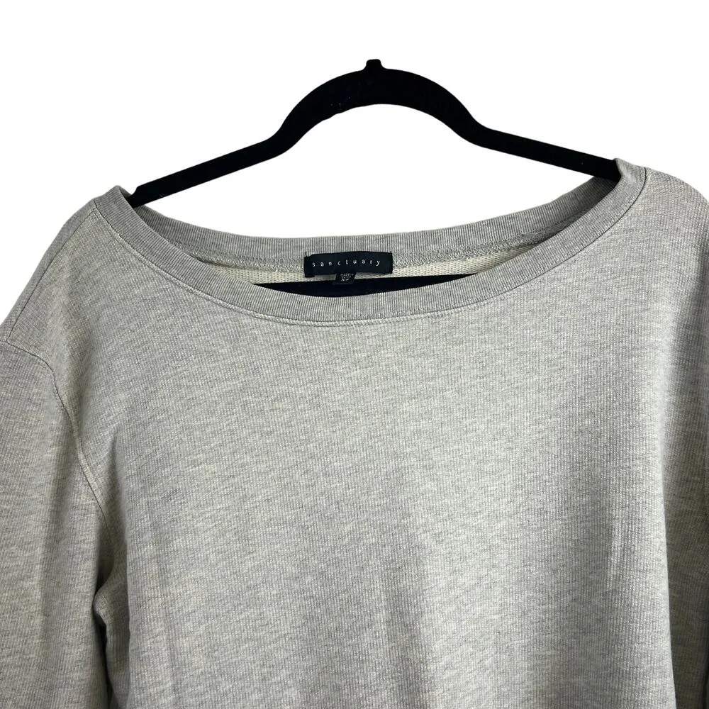 Sanctuary Nordstrom Bow Embellished Flounce Sleeve Romantic Sweatshirt Women XS - Image 10