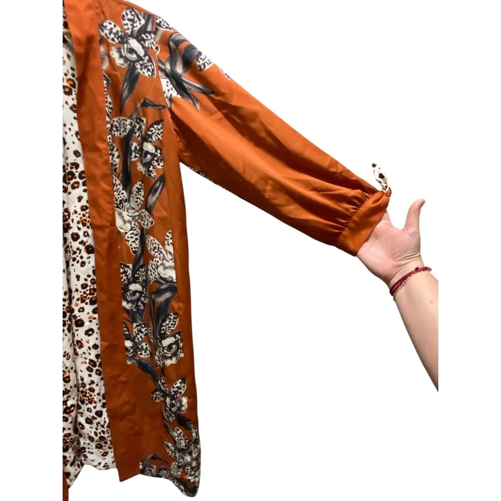 Chicos Reversible Kimono Cardigan Orange Size 1 (M) - Image 9